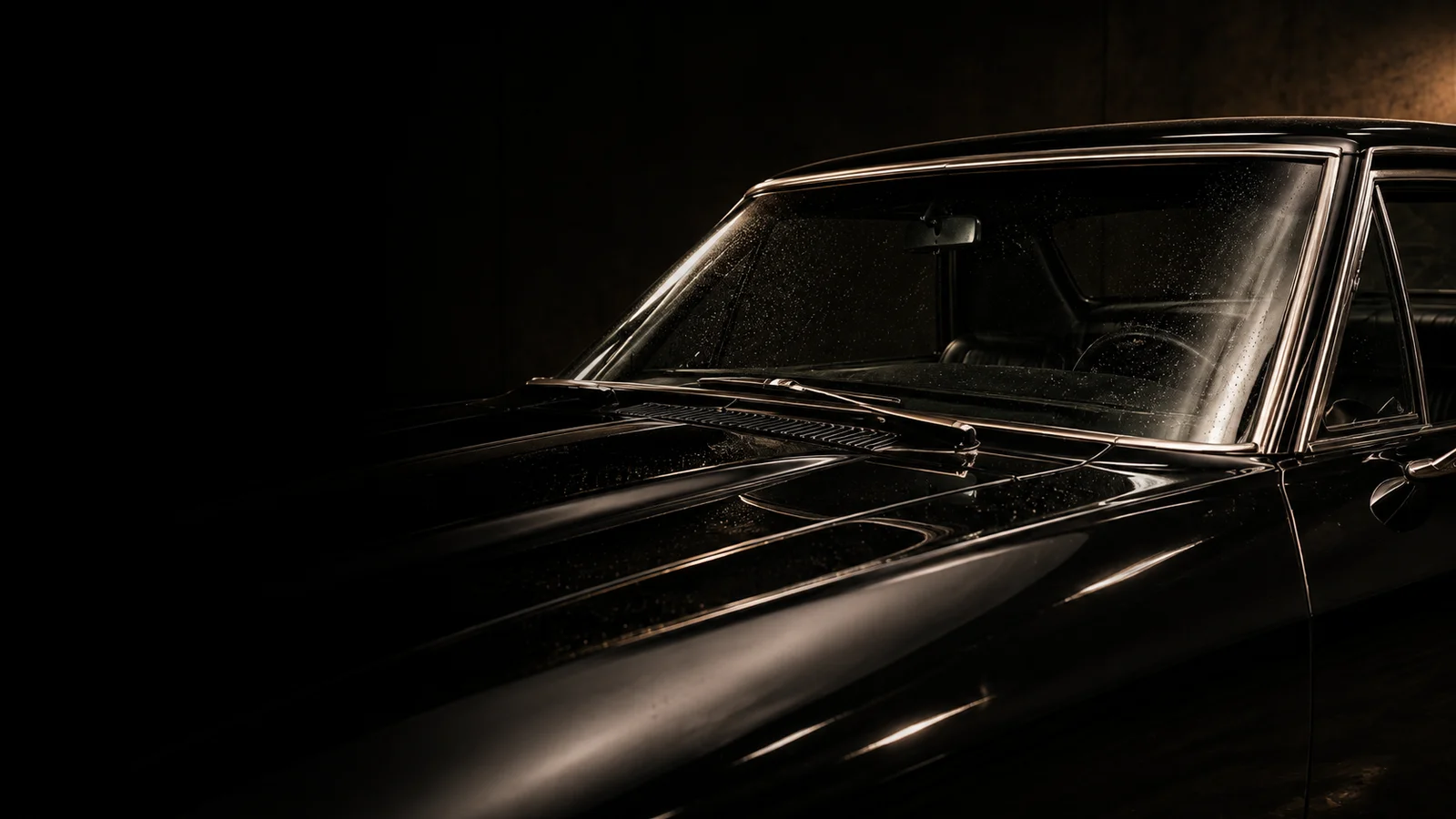Illustrative classic car view: finishing touches